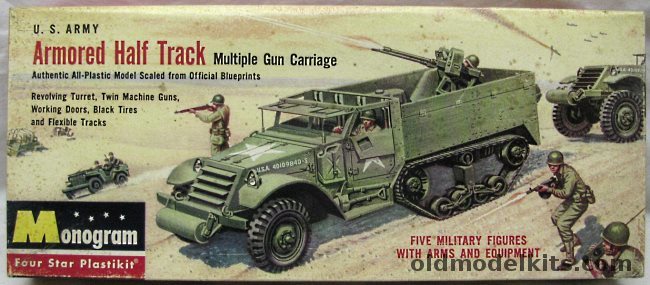 Monogram 1/35 US Army Armored Half Track Multiple Gun Carriage - Four Star Issue, PM23-149 plastic model kit